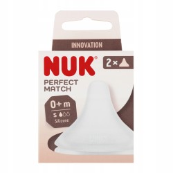 NUK Perfect Match Smoczek do butelki silikonowy rozm. S 2sztuki