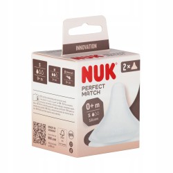 NUK Perfect Match Smoczek do butelki silikonowy rozm. S 2sztuki