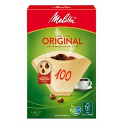 Melitta Filtry do Kawy Original 100 Brązowe 40 sztuk Papierowe Filtry 100