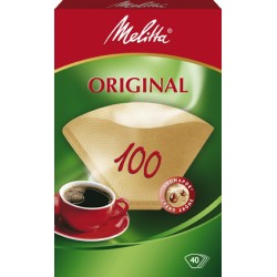Melitta Filtry do Kawy Original 100 Brązowe 40 sztuk Papierowe Filtry 100