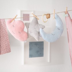 Outlet Poduszka dekoracyjna pod szyję Roba 32 x 28 cm księzyc szary