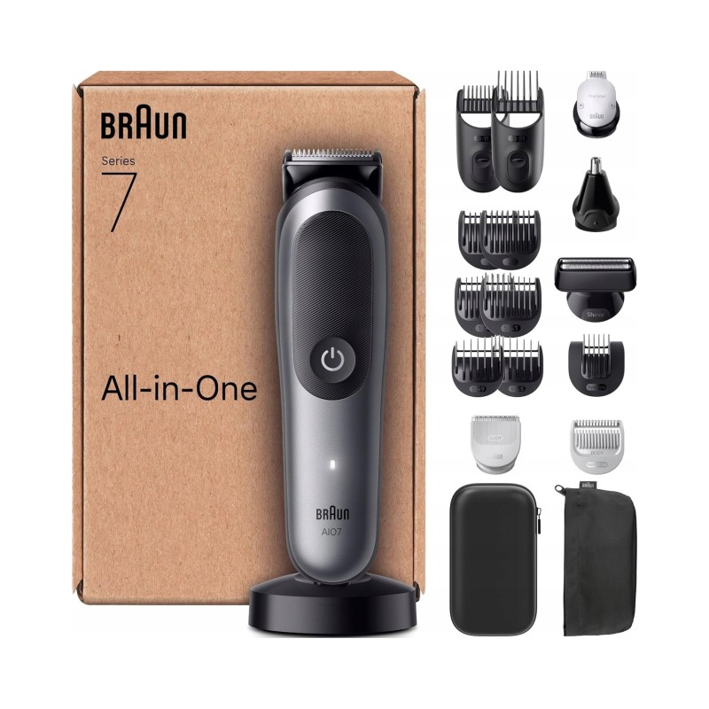 Outlet BRAUN SERIES 7 AIO7585 TRYMER MASZYNKA ZESTAW 18W1 DCzarna