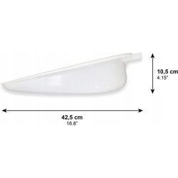 Basen sanitarny płaski z uchwytem dla chorych do łóżka 2000 ml biały