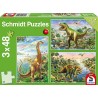Outlet Schmidt Spiele puzzle Dinozaury 3x48 elementów dziecięce 4 lata+