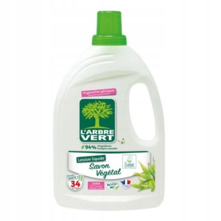 L'Arbre Vert płynny detergent z mydłem roślinnym, bez alergenów 2l 45 prań