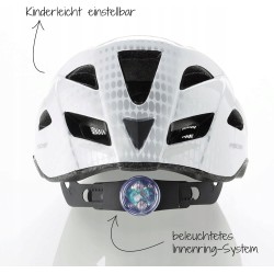 FISCHER URBAN KASK ROWEROWY REGULOWANY S/M 52-59 CM Z OŚWIETLENIEM