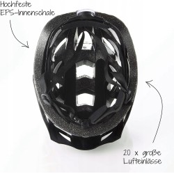 FISCHER URBAN KASK ROWEROWY REGULOWANY S/M 52-59 CM Z OŚWIETLENIEM