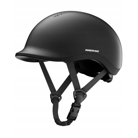 Outlet Kask Rowerowy Miejski Regulowany M 57-59 cm EPS Lekki Czarny Matowy
