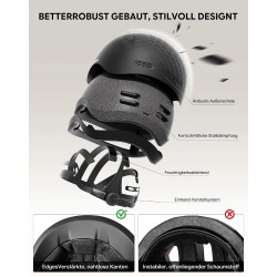 Outlet Kask Rowerowy Miejski Regulowany M 57-59 cm EPS Lekki Czarny Matowy