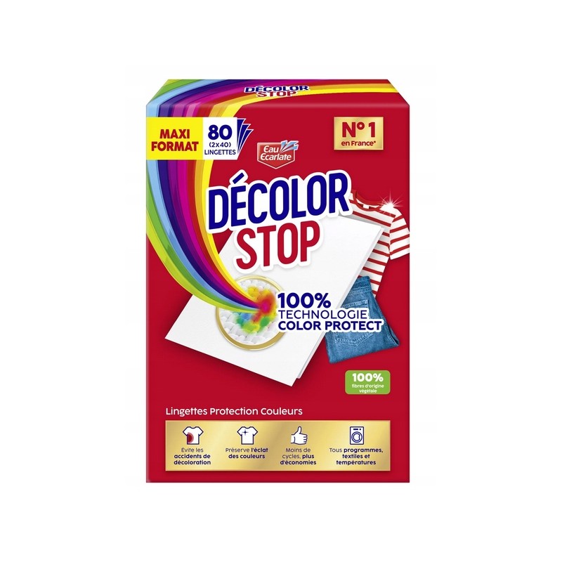 Chusteczki do prania wyłapujące kolor Decolor Stop 80 szt.