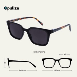 Okulary Przeciwsłoneczne Do Czytania +2.00 UV400 Duże Prostokątne