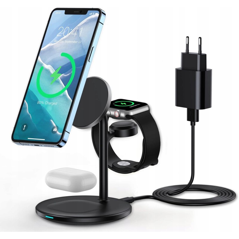 Outlet RoRoSkin ładowarka bezprzewodowa 3w1 iPhone Apple Watch AirPods 15W
