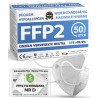 Maseczki Ochronne FFP2 NR D Białe 50 szt. Certyfikat CE BFE 99,5% 5 Warstw