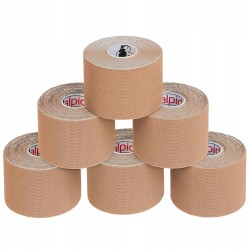 Alpidex Taśma Kinezjologiczna Beżowa 6 Rolek 5m x 5cm
