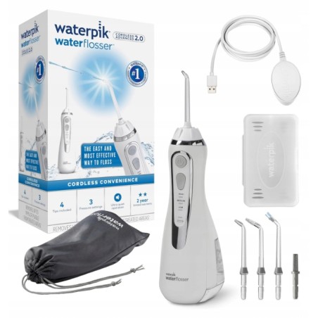 Outlet Waterpik WP-580EU Irygator bezprzewodowy 3 ciśnienia USB biały