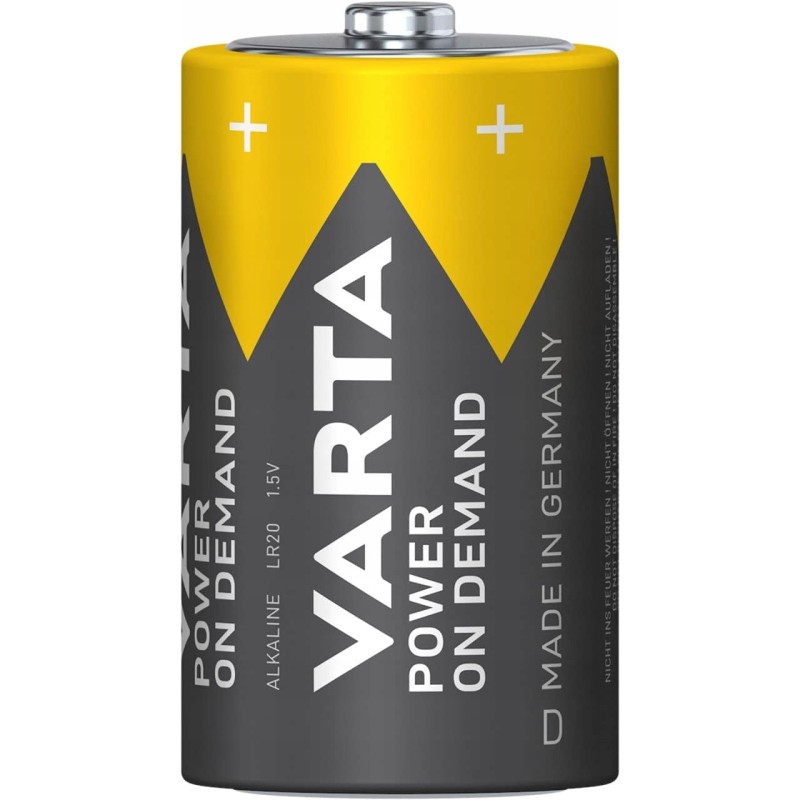 VARTA Power on Demand baterie alkaliczne D R20 LR20 1,5V 2 sztuki