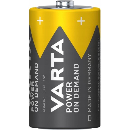 VARTA Power on Demand baterie alkaliczne D R20 LR20 1,5V 2 sztuki