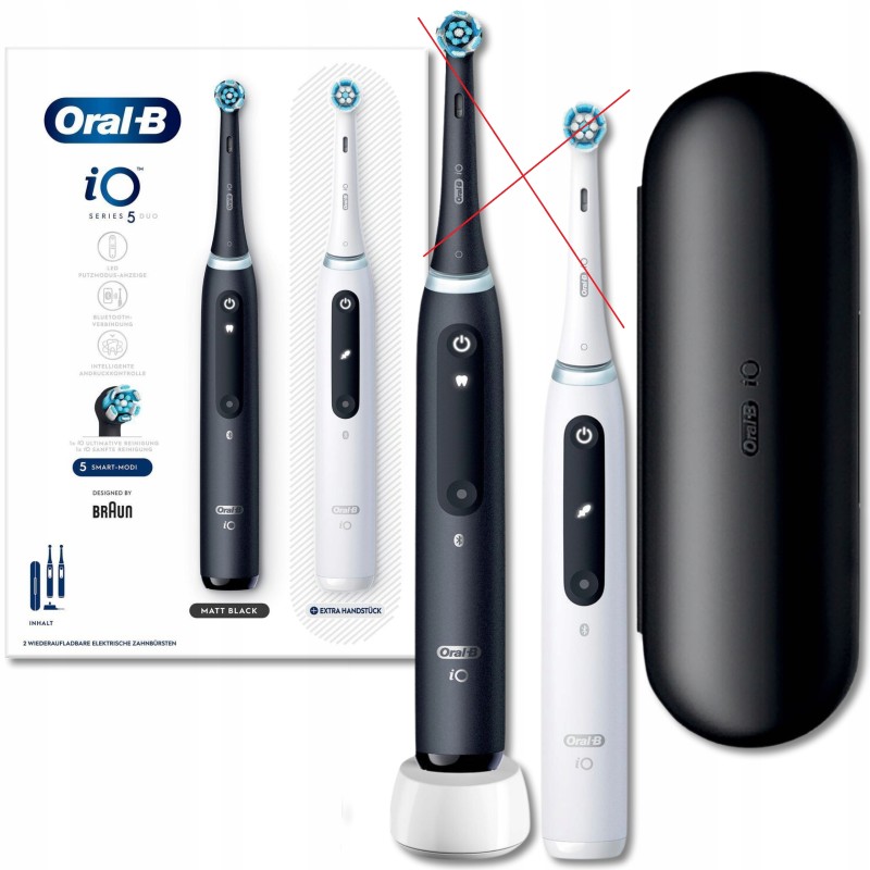 Outlet Szczoteczka elektryczna Oral-B iO Series 5 Duo soniczna biało-czarna
