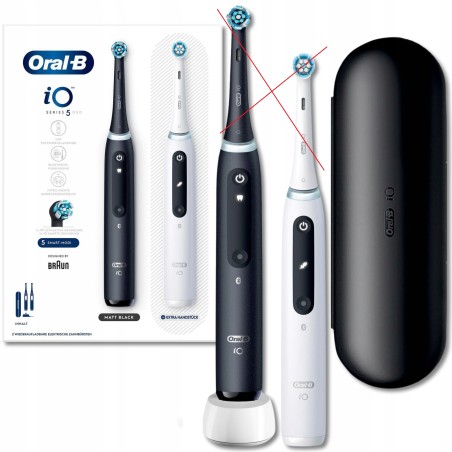 Outlet Szczoteczka elektryczna Oral-B iO Series 5 Duo soniczna biało-czarna