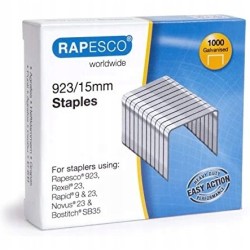 Rapesco 923/15 zszywki biurowe 15 mm stalowe 1000 szt.