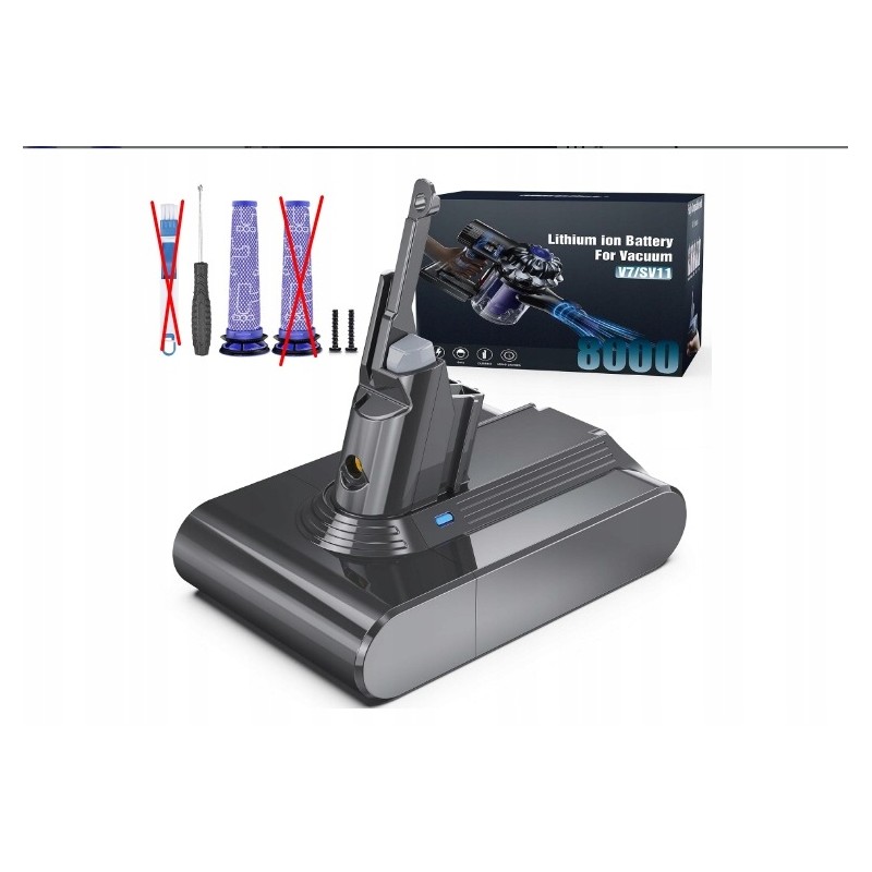Outlet Morpilot bateria 8000mAh do odkurzacza Dyson V7 SV11 z filtrem