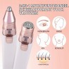 Kaphio Trymer 2w1 do twarzy i brwi z LED, depilator USB, Rose Gold
