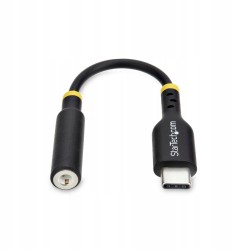 StarTech USBCAUDIO2 kabel audio 0,127 m USB Type-C 2.0 3,5 mm Czarny