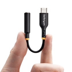 StarTech USBCAUDIO2 kabel audio 0,127 m USB Type-C 2.0 3,5 mm Czarny
