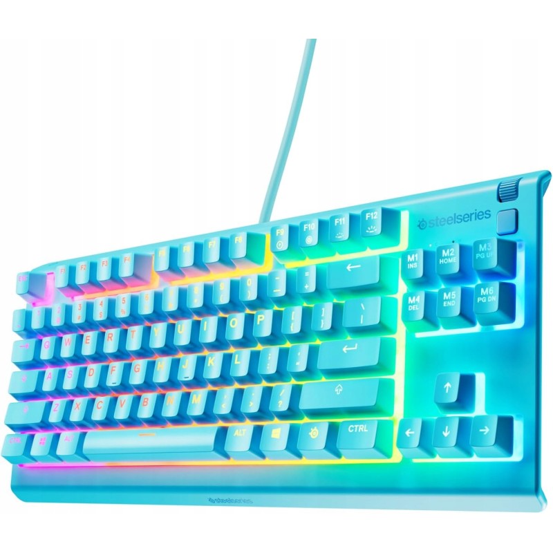 Outlet Klawiatura SteelSeries Apex 3 TKL Aqua RGB QWERTZ Niebieska