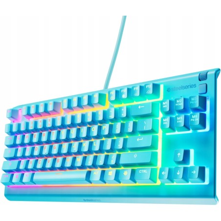Outlet Klawiatura SteelSeries Apex 3 TKL Aqua RGB QWERTZ Niebieska