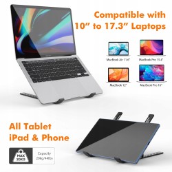 Outlet Stojak na laptopa regulowana wysokość uniwersalny 10 do 17,3 cala