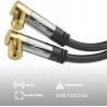 Outlet KabelDirekt 1,5 m kabel antenowy koncentryczny 90° kolanko klasa A
