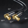 Outlet KabelDirekt 1,5 m kabel antenowy koncentryczny 90° kolanko klasa A