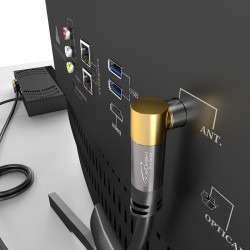 Outlet KabelDirekt 1,5 m kabel antenowy koncentryczny 90° kolanko klasa A