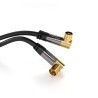 Outlet KabelDirekt 1,5 m kabel antenowy koncentryczny 90° kolanko klasa A