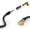 Outlet KabelDirekt 1,5 m kabel antenowy koncentryczny 90° kolanko klasa A