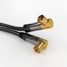 Outlet KabelDirekt 1,5 m kabel antenowy koncentryczny 90° kolanko klasa A