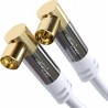 Outlet KabelDirekt 1,5 m kabel antenowy koncentryczny 90° kolanko klasa A