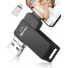 Outlet Pendrive 512GB Levida USB 3.0 4w1 do iPhone, Android, Type-C Czarny
