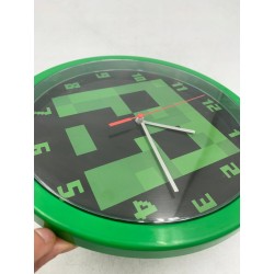 Outlet Zegar ścienny gamingowy Minecraft Creeper 25cm dla dzieci