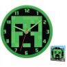 Outlet Zegar ścienny gamingowy Minecraft Creeper 25cm dla dzieci