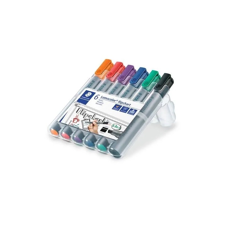 Marker Lumocolor 356 B do tablic papierowych Staedtler 6 szt. wielokolorowy
