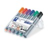 Marker Lumocolor 356 B do tablic papierowych Staedtler 6 szt. wielokolorowy