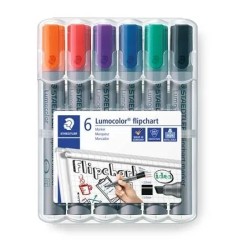 Marker Lumocolor 356 B do tablic papierowych Staedtler 6 szt. wielokolorowy