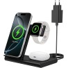 Outlet WATOE B16 Stacja Ładująca 3w1 Do Telefonu Słuchawek Zegarka 15W