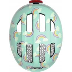 Kask rowerowy dziecięcy Abus Smiley 3.0 LED Blue Rainbow M 50-55cm