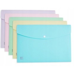 Teczka kopertowa plastikowa OXFORD URBAN PASTEL A4 PP mix kolorów 5 szt
