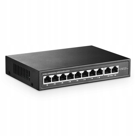 Outlet YuLinca 10-portowy mini switch PoE 120 W metalowy