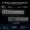 Outlet YuLinca 10-portowy mini switch PoE 120 W metalowy
