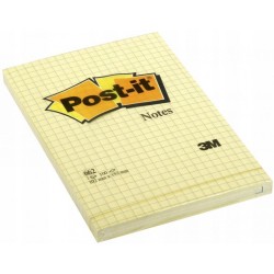 Samoprzylepne karteczki samoprzylepne 102x152 mm 100szt w kratkę 3M POSTIT